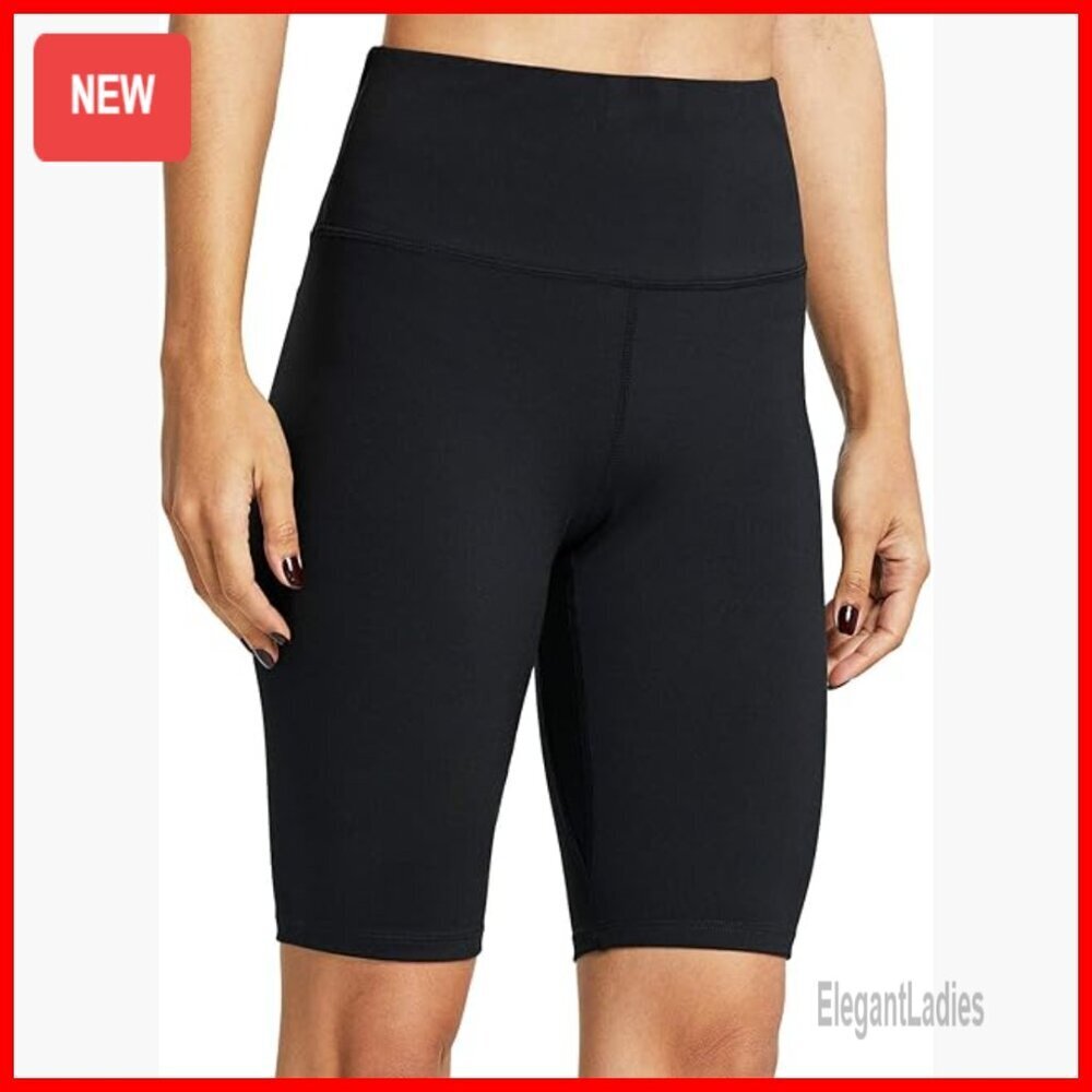 10" High Waisted Tummy Control Compression Biker Shorts with Hidden Pockets